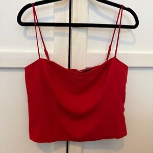 J.Crew Red corset crepe top in size 12